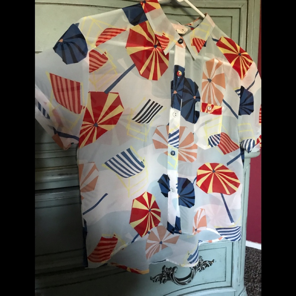 Quicksilver beach umbrella shirt